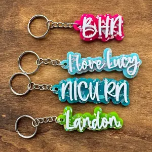 Holographic Custom Keychain, Handmade & Stylish Design, Practical Casual Fashion Accessory