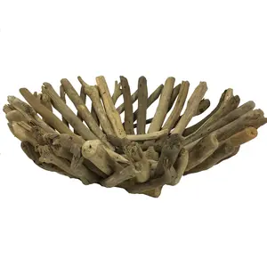 Coastal Decorative Driftwood Bowl 11-in