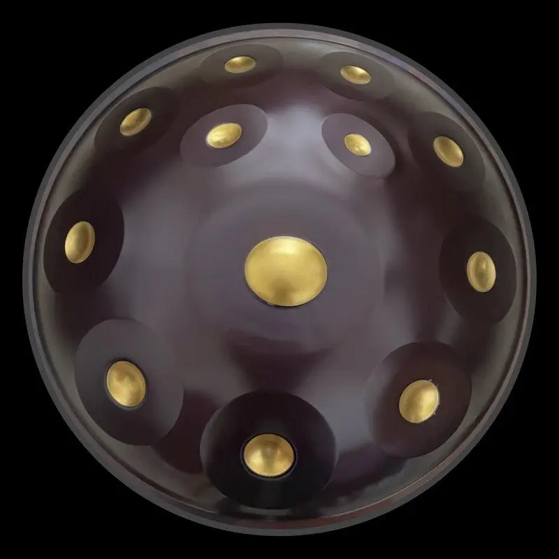 PURPLE + Gold Dimple Mandala 9-12 Note Handpans in all Scales | Generation 4 | Generation 4s
