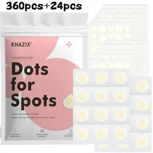 KHAZIX Water Gel Texture for Facial Pore Cleansing Acne Patch,360+24PCS Combination Pack Nightly Use for Acne and Whiteheads,