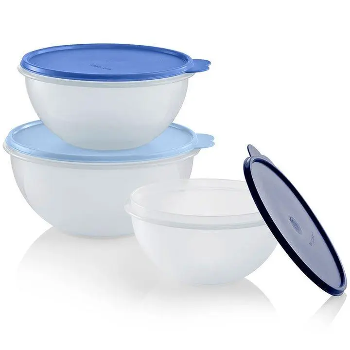 Wonderlier Bowl 3-piece All-Purpose Nesting Bowl set with Leakproof Seals for Prep Serve Store & Transport Durable Kitchenware