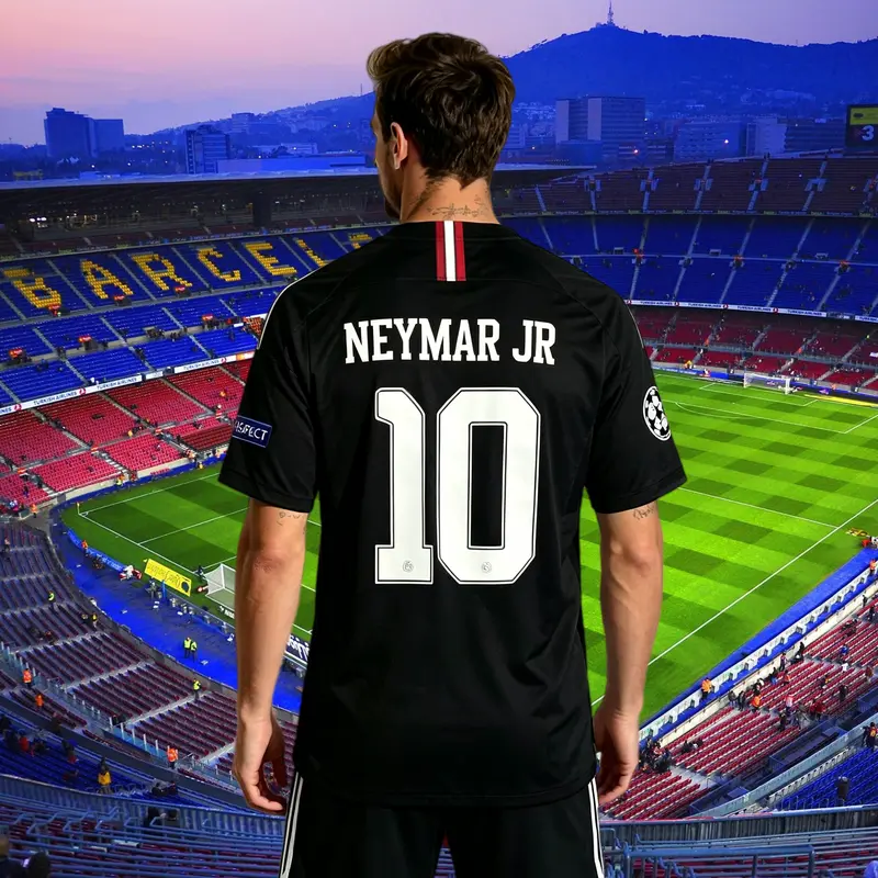 Third Kit Psg Kit Neymar Psg Black Kit 18/19 Neymar TikTok Shop
