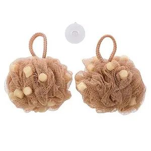 Joy Mangano Joy CleanBoss 2-pack Body Wash Loofah Puffs with Soap Beads