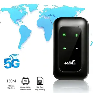 4G/5G Portable WiFi Hotspot 150Mbps High Speed, Wireless WiFi Hotspot, 5G/4G LTE Mobile Hotspot with 2100mAh Battery,Supports 10+ Devices,Hotspot Device