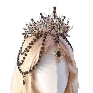 Girls’ Tiara Crowns Headbands Dark Costume Headwear Pageant Psychic Cosplay