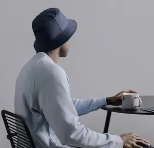 Bucket Hat - Black Bucket Hat with Wide Brim and Comfortable Fit