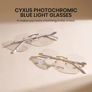 Styligh High-tech Blue Light Glasses - Advanced 99% Blue Light Blocking Computer Glasses - Anti Eye Fatigue And UV Glare Protection，Frameless Blue Light Blocking Glasses, Eye Comfort, Anti Glare UV Protection, Lightweight Fashion Eyewear