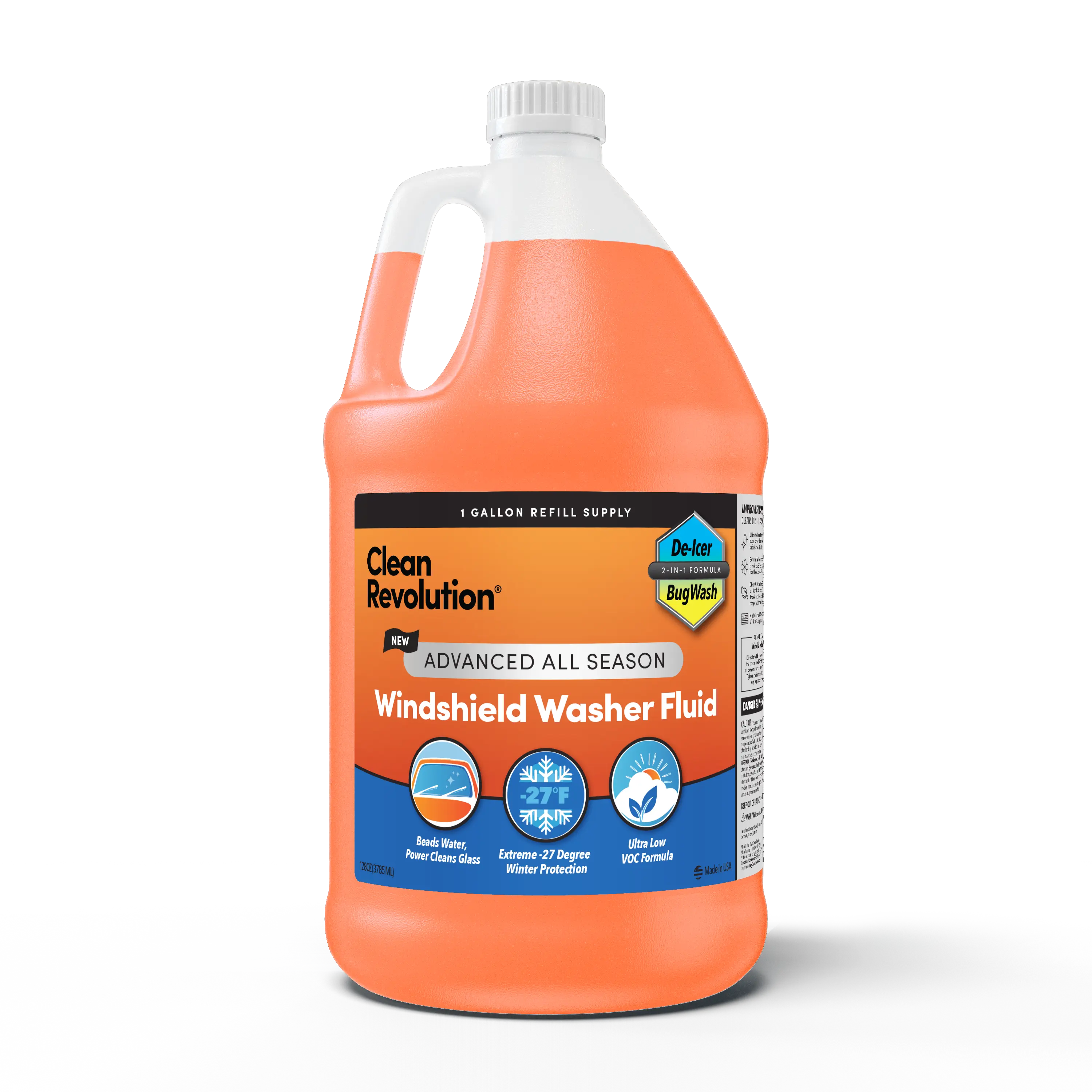Bug Washer Clean Revolution Advanced All Season Windshield Washer Fluid 1 Gallon ...