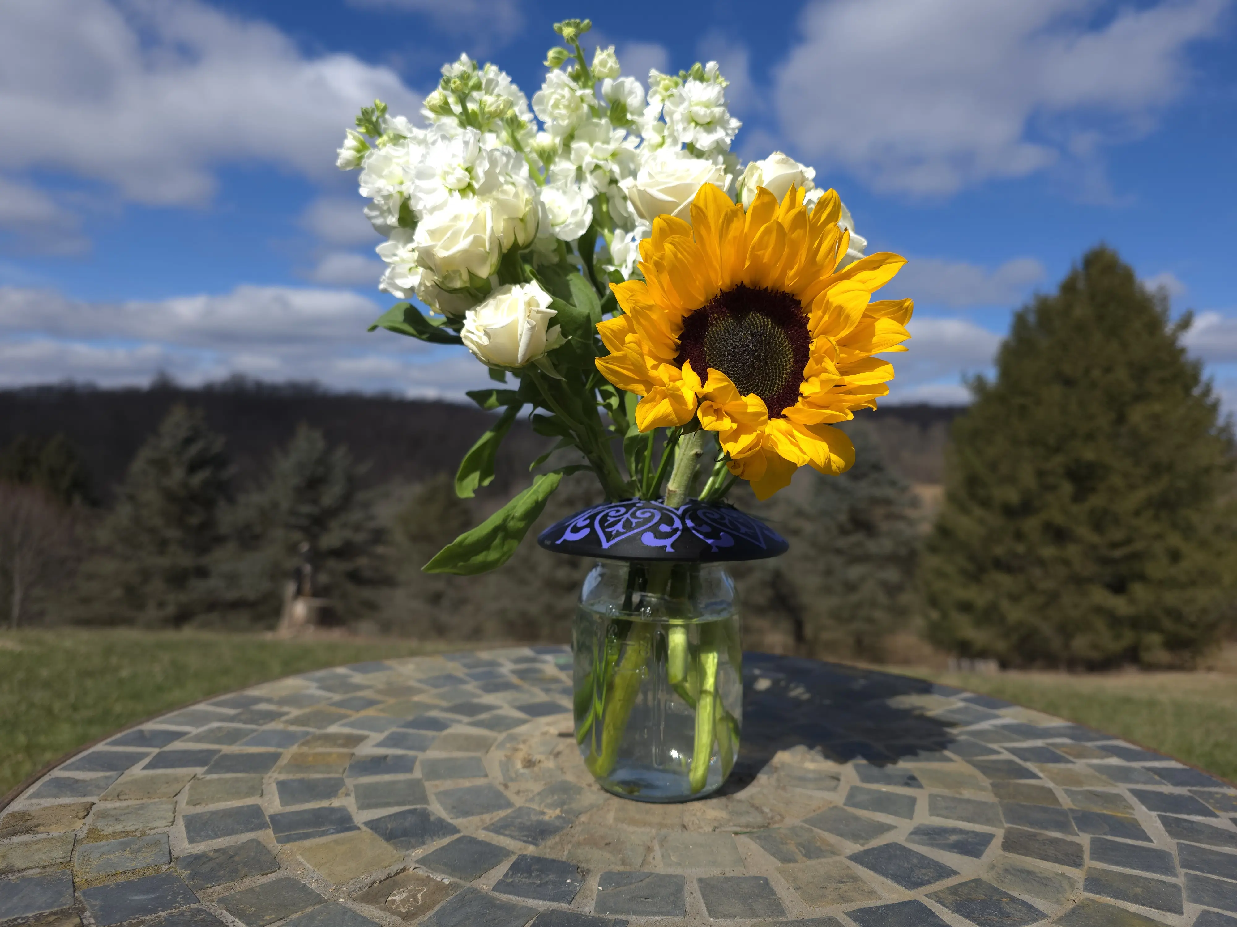 Flower Frog for Mason Jar | Floral Frog Pattern Vase Insert | Mason Jar Fresh Flower Arranger | Unique Flower Frog for Bouquets | 3D Printed