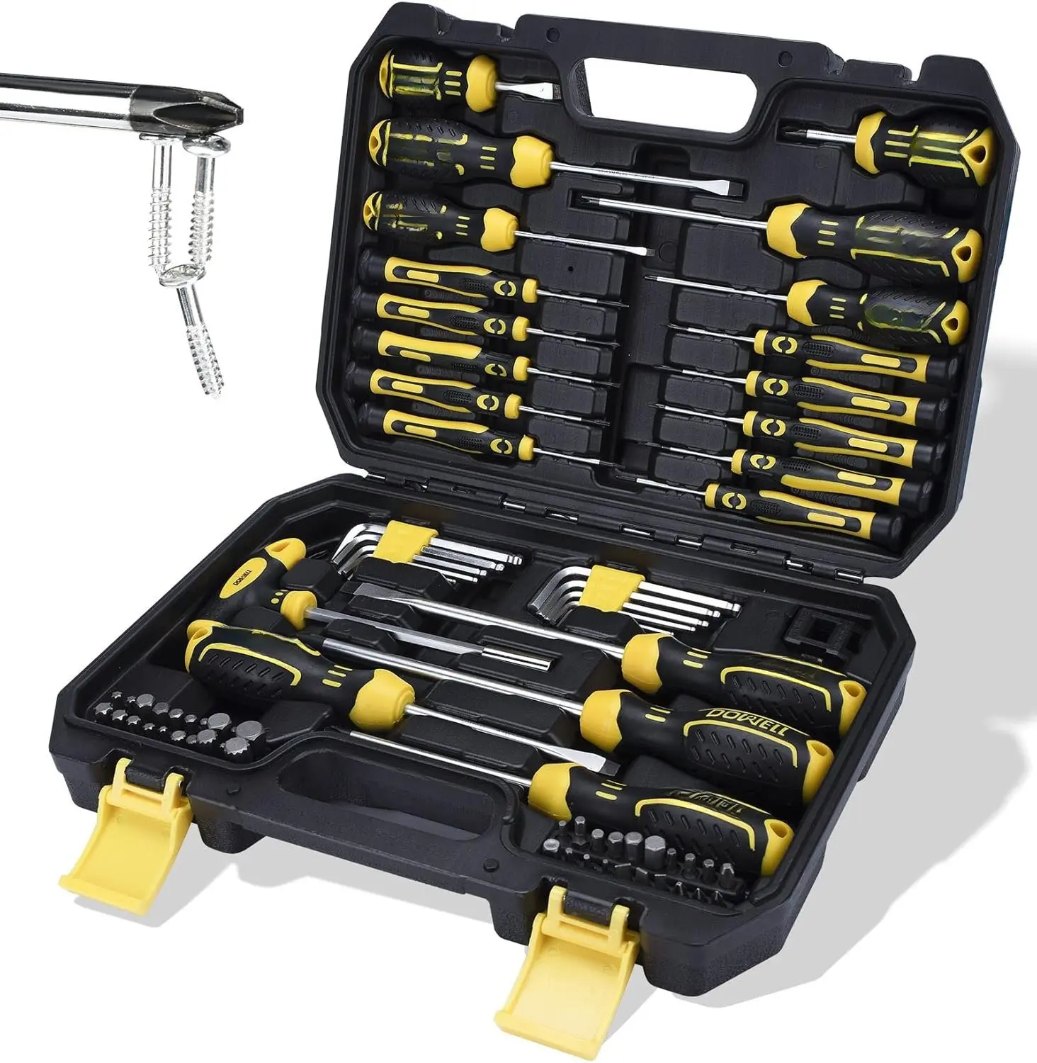 Set Slotted/Phillips/Torx 108- Stubby  Mini Precision  Bits Set Hex Key Set Magnetizer Tool Kit for Repair Craft