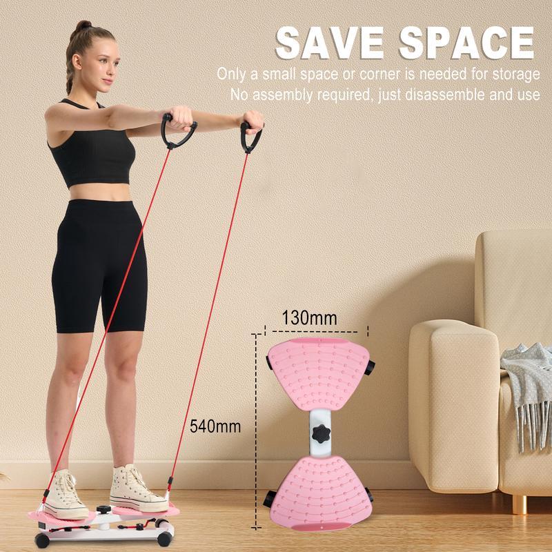 Waist Twist Machine Ab Training 350 lbs Capacity Ab Board for Women - Core Workout Equipment Portable Waist Toner for Aerobic Exercise - Home Gym Cardio