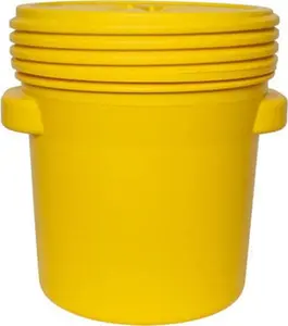 Eagle Manufacturing 20 Gallon Closure Capacity, Screw On Closure, Yellow Lab Pack 5 Gallon Container, Polyethylene, 125 Lb. Capacity, UN 1H2/X57/S Listing 1650