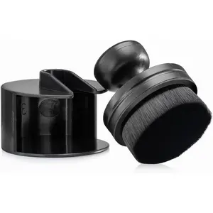 Auto Detail Brushes, ire Shine Applicator Brush, Automotive Tire Dressing Applicator Brush, Storage Stand Included for Detailing and  Wash Kit, Black