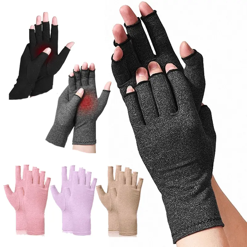 5 Pairs Arthritis Compression Gloves,Fingerless Compression Glove Set,Pain Relief Glove for Arthritis Men Women (Medium),Christmas Party Gifts,Hand Tools Kits