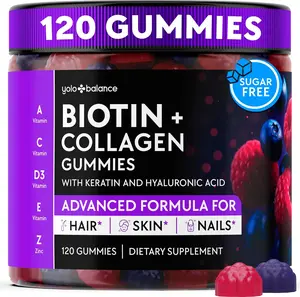 Biotin Gummies 10000mcg for Hair Growth Support Sugar Free Multi Collagen with Keratin Silica and Hyaluronic Acid Pectin Based Soft Chew Hair Skin and Nails Vitamins 120 Count Daily Vitality and Beauty Wellness Formula