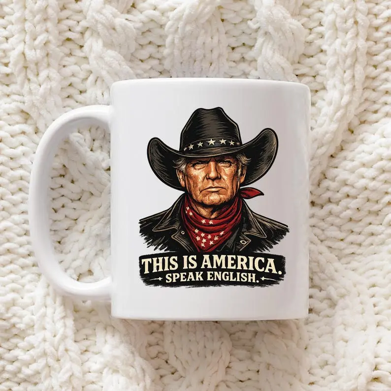 Funny First Fathers Day 2026 Patriotic Cowboy Quote Mug, Gift For Conservative Dad, Western America Coffee Cup Bold Political Gift For Him Ranch Lover