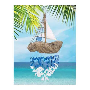 Sunset Vista Designs Driftwood Boat Glass Chime