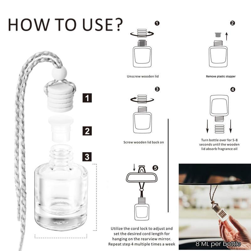 Car Air Freshener Hanging Diffuser, Car Interior Diffusers, Liquid Fragrance Freshener for Cars & Vehicles, Long-Lasting Scent Eliminator, Christmas Gift