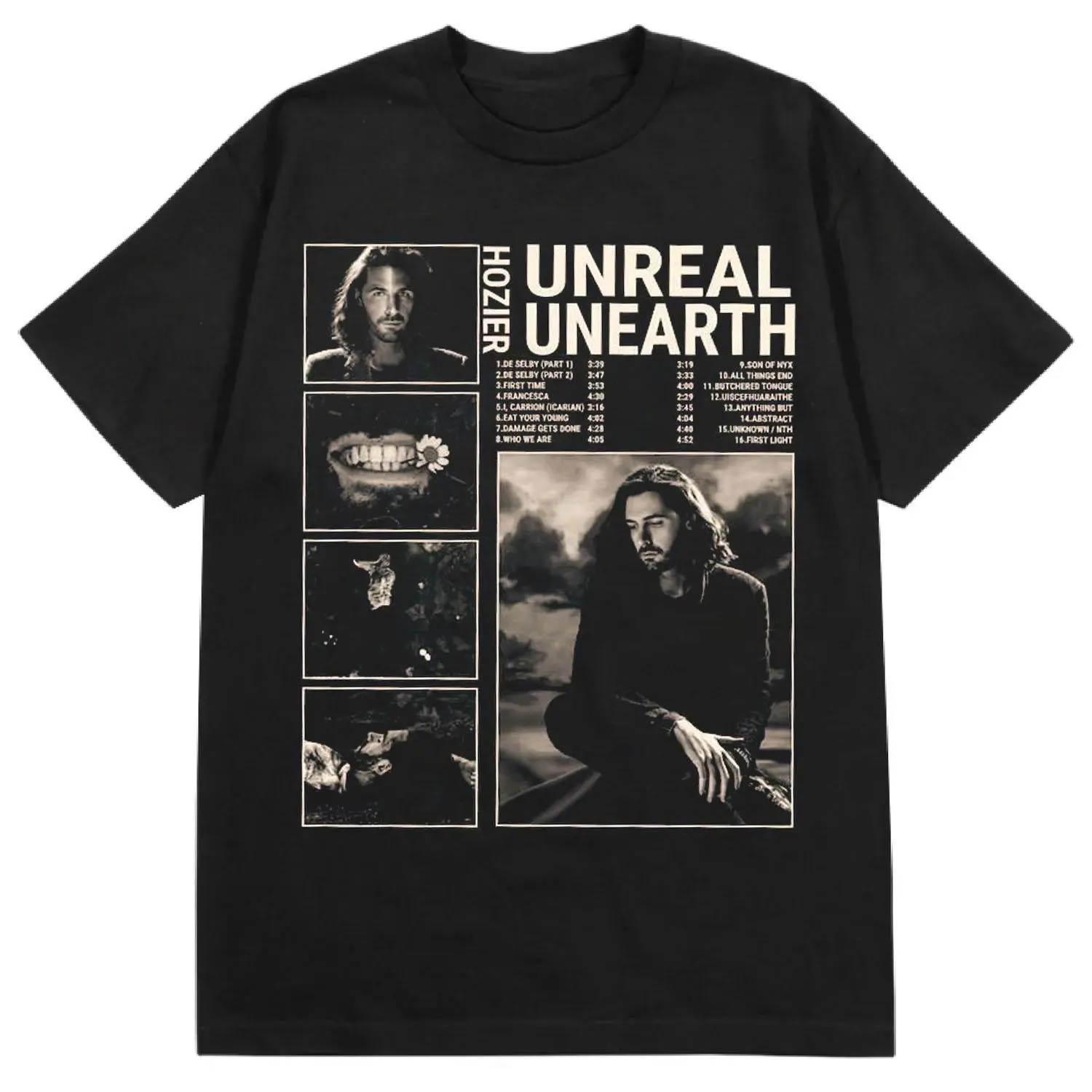 Unreal Unearth Tshirt Album Hozier Music Graphic Tour T-Shirt