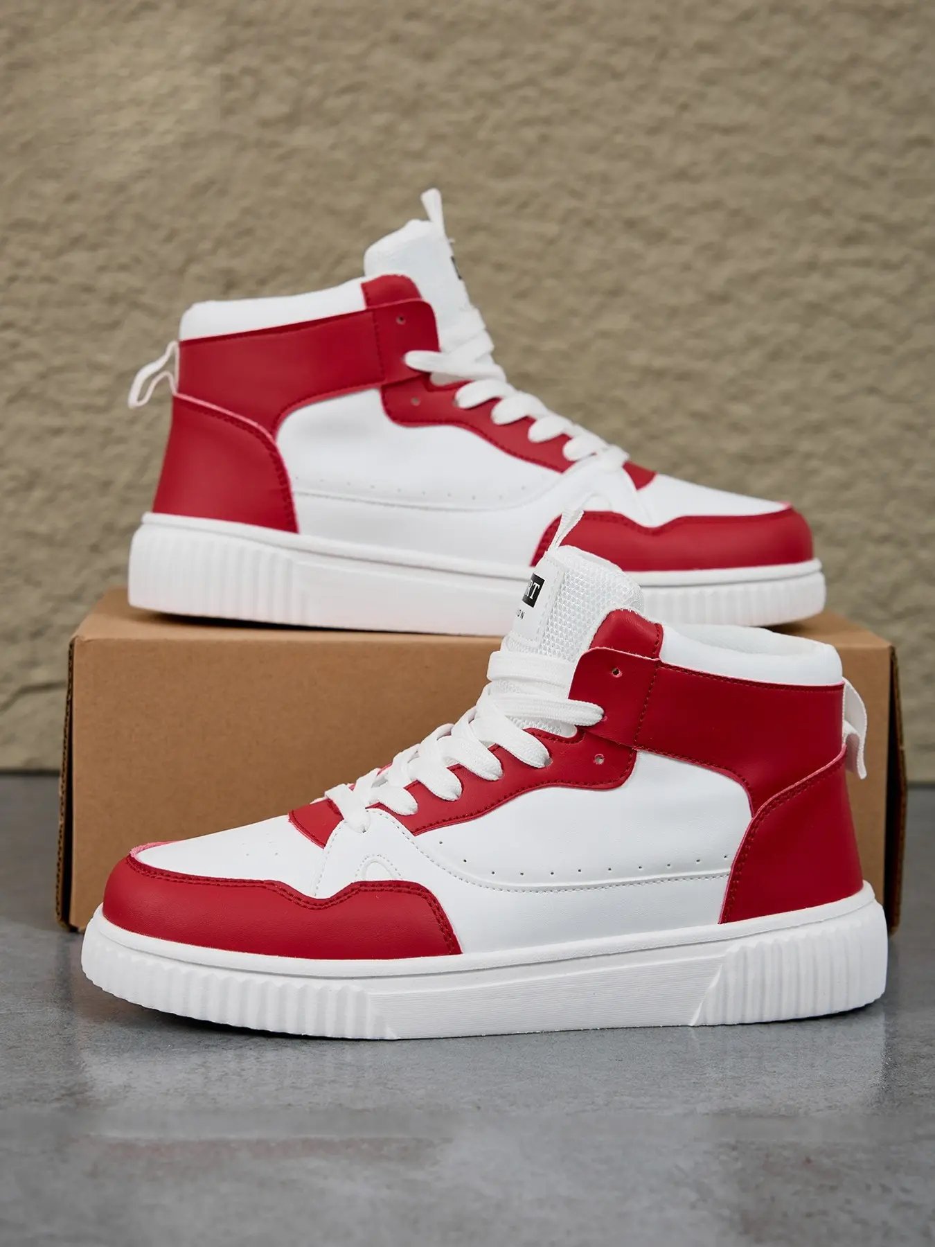 Men's High Top Casual Shoes, Lightweight Comfortable Sneakers, Fashionable All-Season Board Shoes, Stylish and Versatile Footwear, Walking Shoes, Casual Walking Trainers, Trendy Trainers