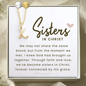 Personalized Christian Gifts for Religious Friends Sisters in Christ Necklace Christian friend gift Religious Gifts Woman Christian Jewelry