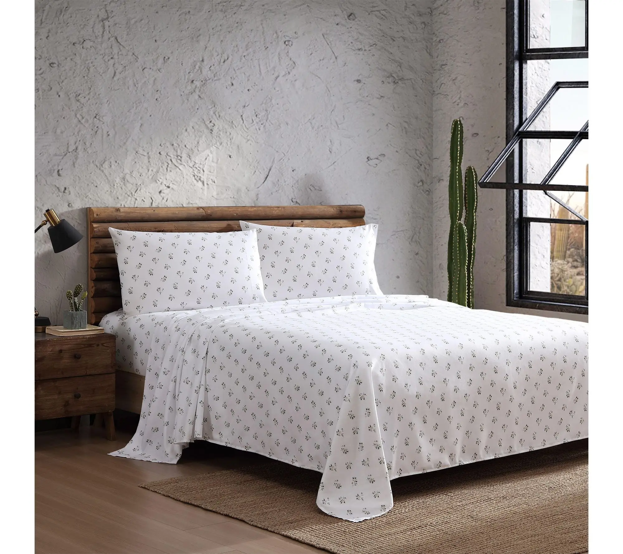 Wrangler Sketchy Ditsy Green King Microfiber Sheet Set