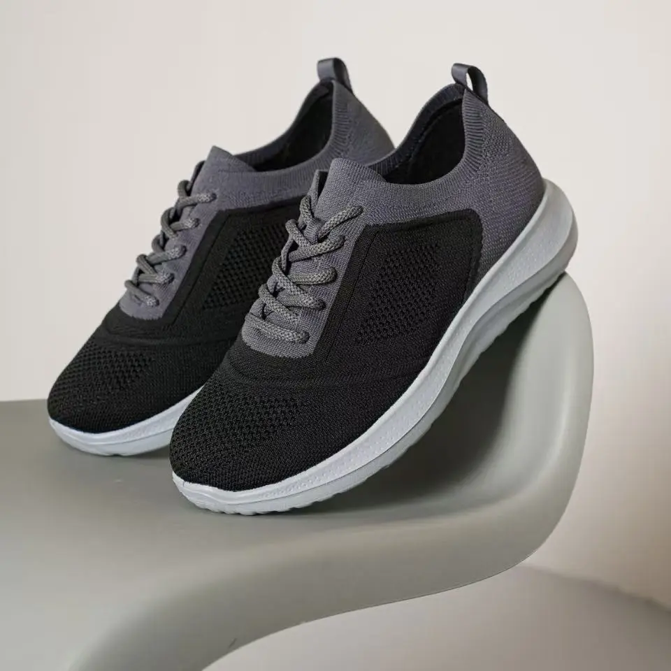 Men's New Low-Top Cushioned Running Shoes - Lightweight Breathable Fabric Upper, Cloth Lining, Adjustable Laces, TPR Rubber Outsole, All Seasons, for Outdoor Casual Sports & Walking, Larger Sizes Available, Male