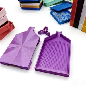 Diy Diamond Art Tray Silky Diamond Painting Tray with Lid Prismatic Shine Lid for Crafting Accessories