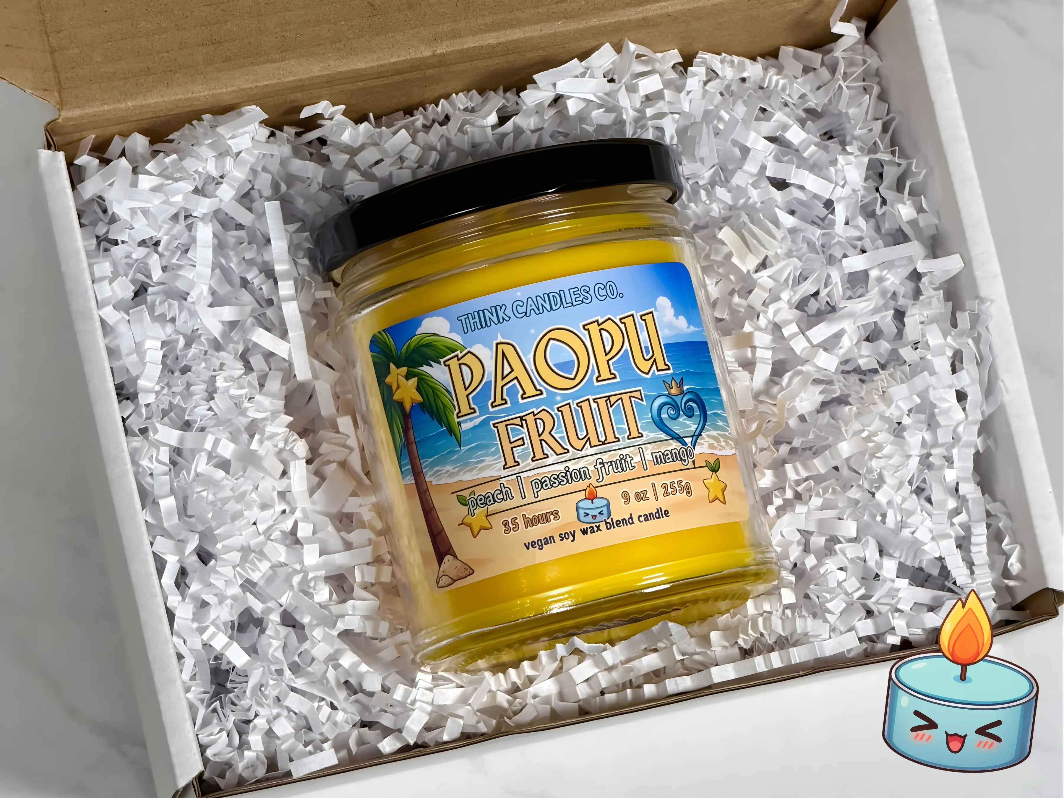 Paopu Fruit Candle | Hand Poured Vegan Wax Blend Candle | 9 oz, 4 oz, 2 oz Snap Bar