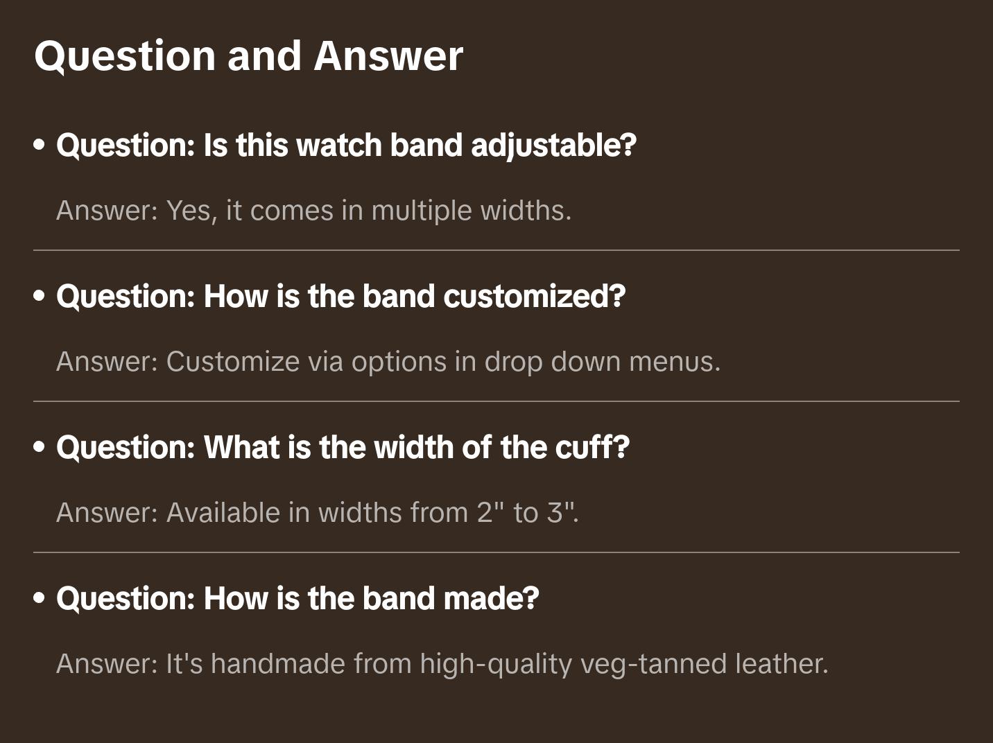 Black Layered Wide Leather Cuff Watch Band