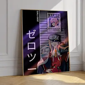 Zero Two Poster, Darling in the Franxx Anime Wall Art, Otaku Gift Idea