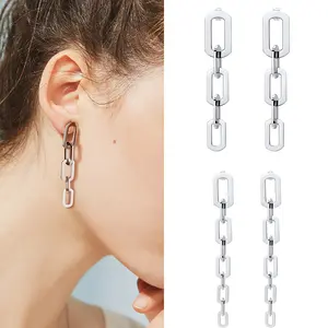 PROSTEEL Long Chain Dangle Earrings Stainless Steel Hypoallergenic Fashion Chain Earrings Unisex For Men Women Gift Box