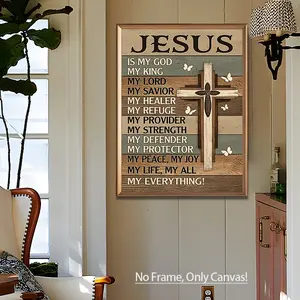 1Pc,Modern Style, Jesus Pattern,All Saints' Day,Festival Decoration,Suitable For Living Room,Bedroom,Home Decoration And Perfect Gift