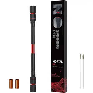 Mortal Spinning Pen Mod by Mr. Nope Professional Trick Pen for Tricks &  Anti-Slip, Long, Red