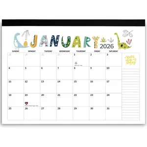 2026 Desk Calendar Wall Calendars, Large 17" X 12", November 2025 - December 2026 Monthly Planner Desktop, 12 Months Planning Organizing for Home, School, Office, Holiday, Background Doodle Letter SZGL-CSZM-112414-F