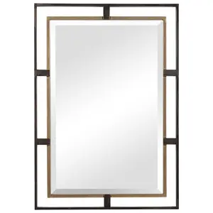 Carrizo Gold & Bronze Rectangle Mirror