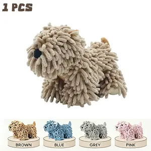 Soft Puppy Shape Hand Towel, Cute Dog Chenille Hand Towel, Ideal for Bathroom and Kitchen, Fluffy and Absorbent, Multiple Colors Available, Highly Absorbent