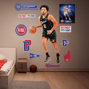 Cade Cunningham City Jersey - RealBig Collection - Official NBA - Detroit Pistons - Reusable Vinyl Wall Decals #2