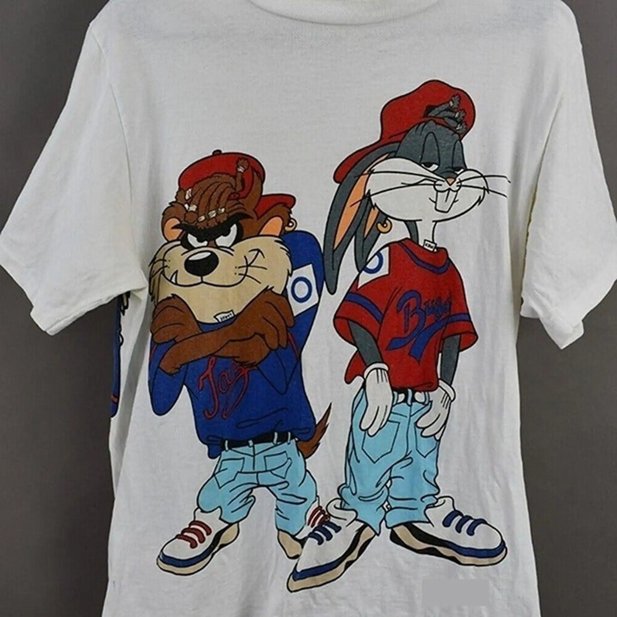 Retro Looney Tunes Taz Bugs Bunny Hip Hop T-Shirt Soft Cotton Casual Top for Men & Women, Summer Streetwear Vibe
