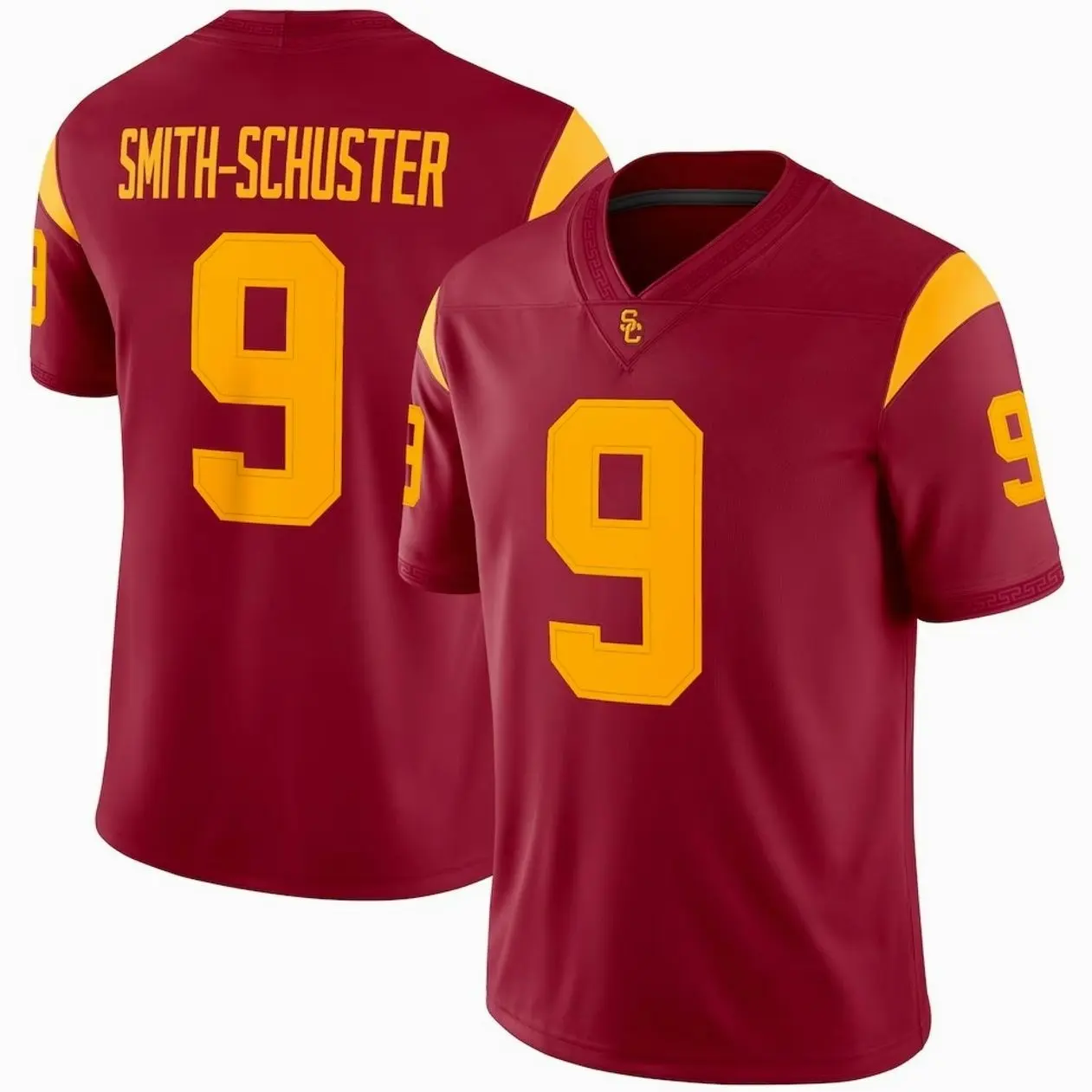 Unisex Football Inspired 9 Smith-Schuster USC Trojans Team Game Football Jersey - Cardinal