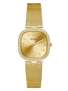 GUESS Female Gold-Tone Mesh Analog Watch
