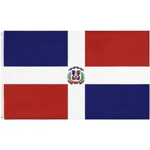 Dominican Republic Flag 3x5Fts - Dominican Flags With Brass Grommets 3 X 5 Ft Banners Outdoors