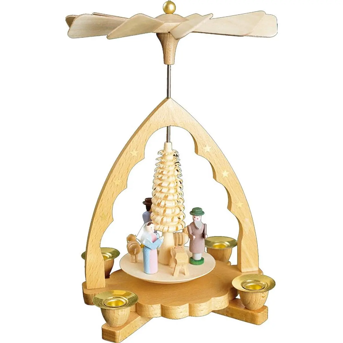 Alexander Taron 16330 Richard Glaesser Pyramid Nativity Scene, Traditional Table Decoration, Ideal Religious Home Gift