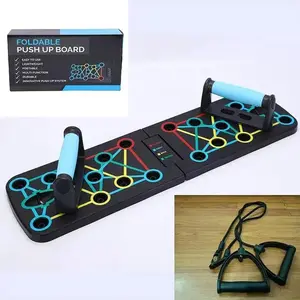 Foldable 14-In-1 Push-Up Board, Multifunctional Workout Equipment, Muscle Training, Compact Design, Home or Gym Use, Strength and Endurance