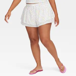 Women's Disco Hearts Wave Drawstrings Shorts - Roller Rabbit