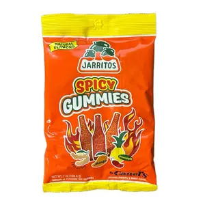 Jarritos Spicy Gummies 7 oz Natural Flavor Hot Gum with Pineapple Mango & Tamarind Flavors Candy bag sweet snack Mangga Tropical Delight