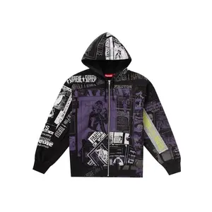 Supreme Men's Collage Zip Up Hooded Sweatshirt Black, from StockX