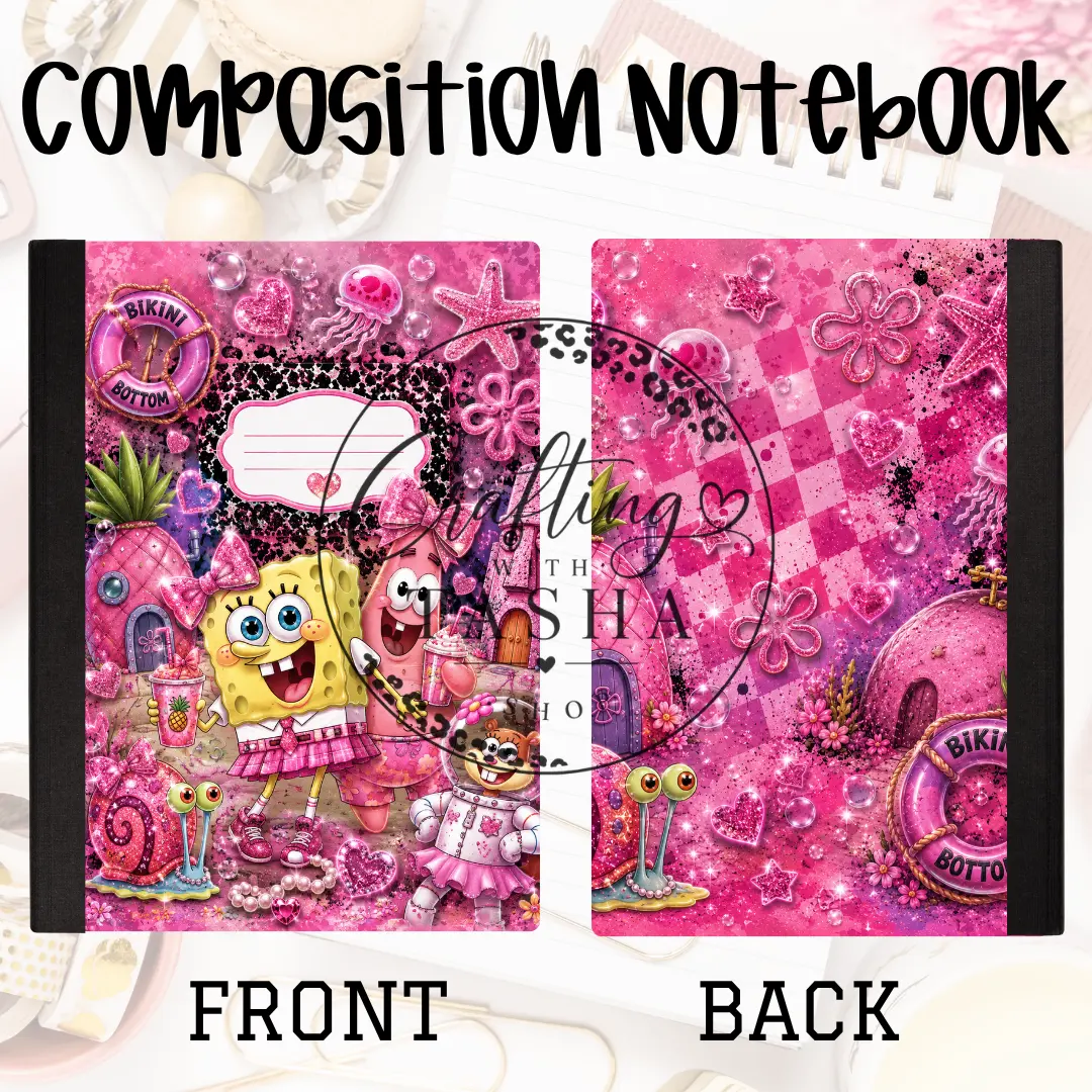 Pink Sponge Dude Composition Notebook