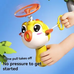 New Cartoon Flying Sky Bamboo Dragonfly Hand Drawn Flying Disc Gun, Summer Outdoor Rotating Small Frisbee Parent Child Toy