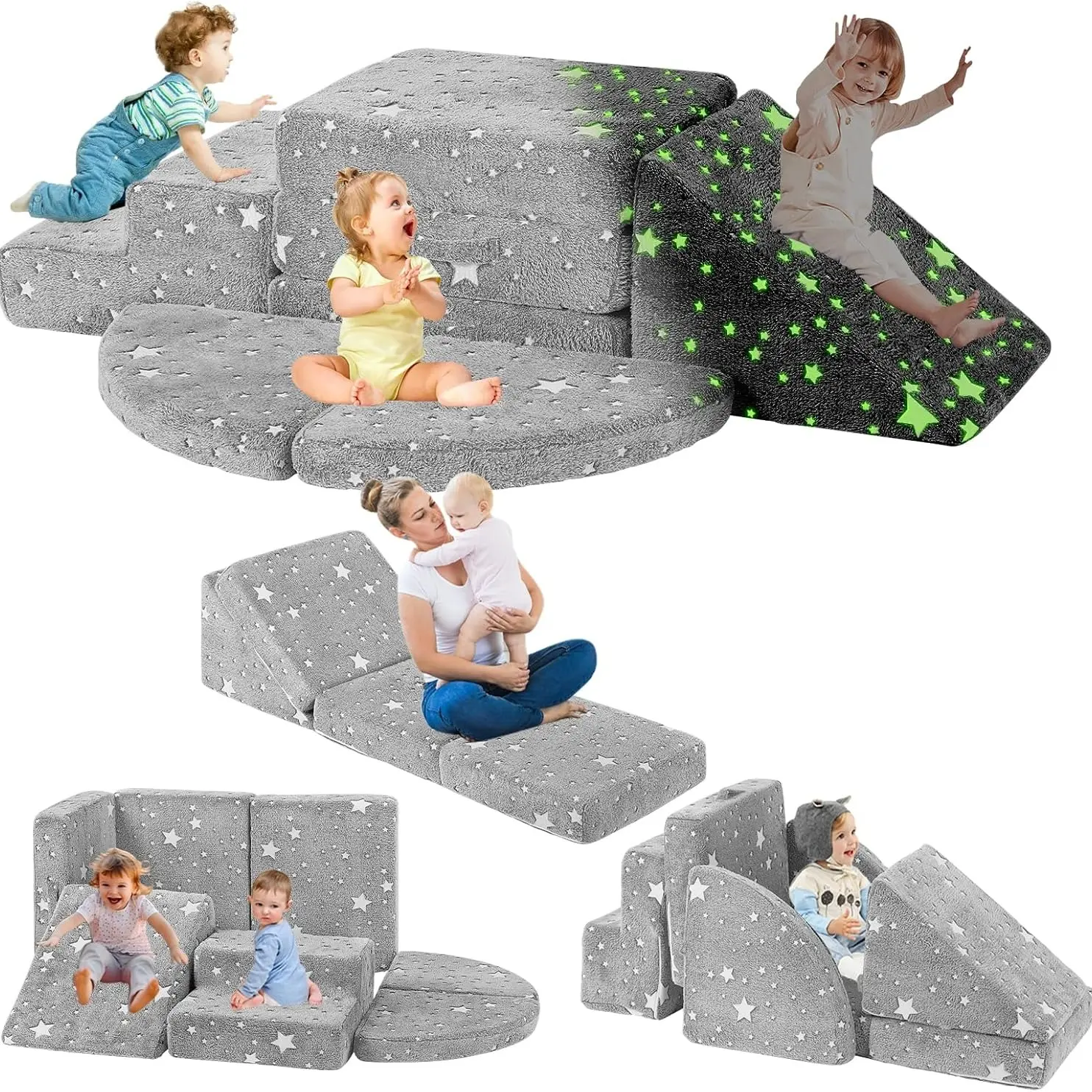 5-piece luminous gray climbing set